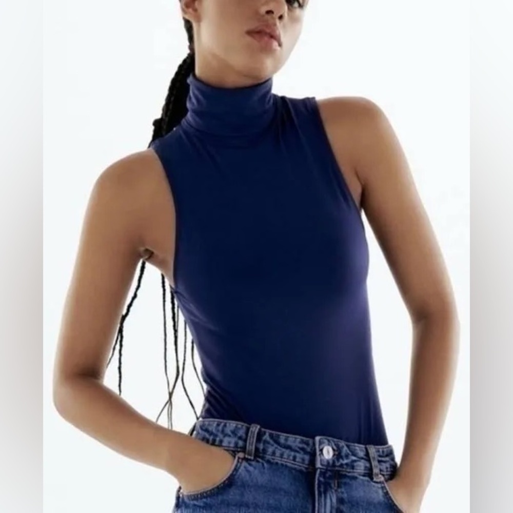 ZARA Stretch Turtleneck Bodysuit